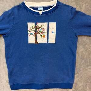 Comfort Corner Embroidered Tree Sweatshirt Blue